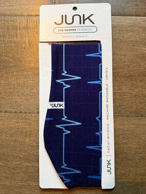 Junk Ear Warmer Headband Sinus Rhythm Ekg Blue